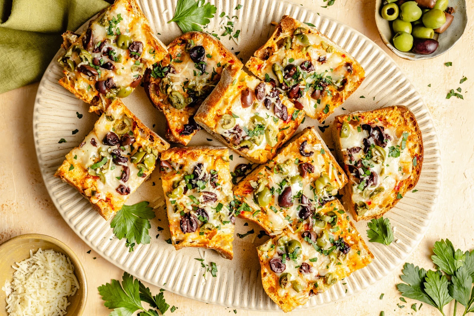 Easy Olive Cheese Bread (with a kick of heat!)