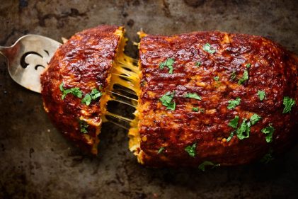 Cheddar-Stuffed Sweet Potato BBQ Turkey Meatloaf (a family favorite!)