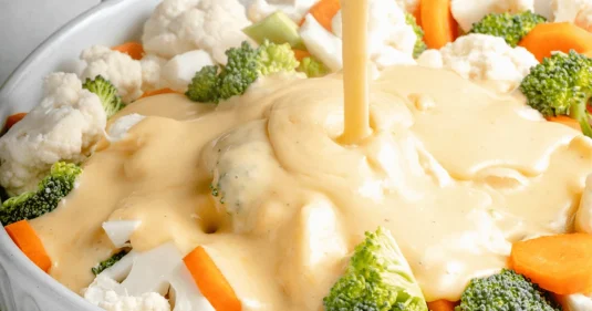 Cheddar Broccoli Cauliflower Gratin (the BEST easy side!)