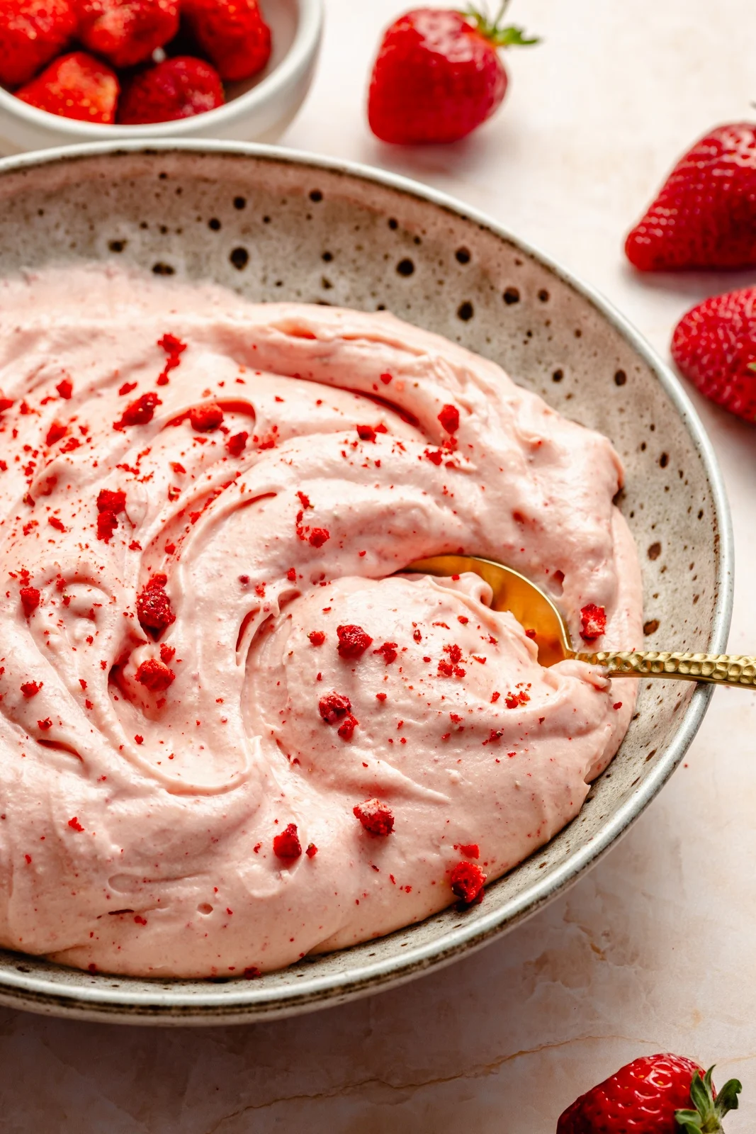Strawberry Cream Cheese Frosting (with 6 simple ingredients!)