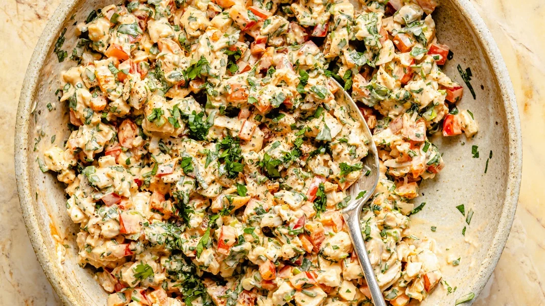 High-Protein Spicy Chicken Salad (easy meal prep lunch!)