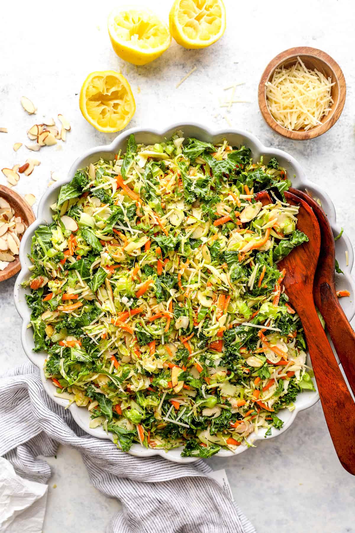 Summer Kale Slaw with Brussels Sprouts