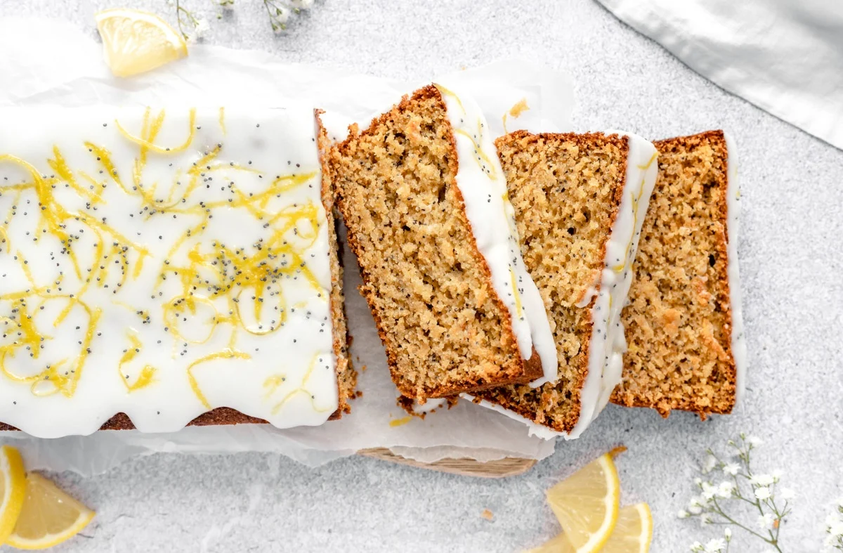 Healthy Lemon Poppy Seed Bread (gluten free!)