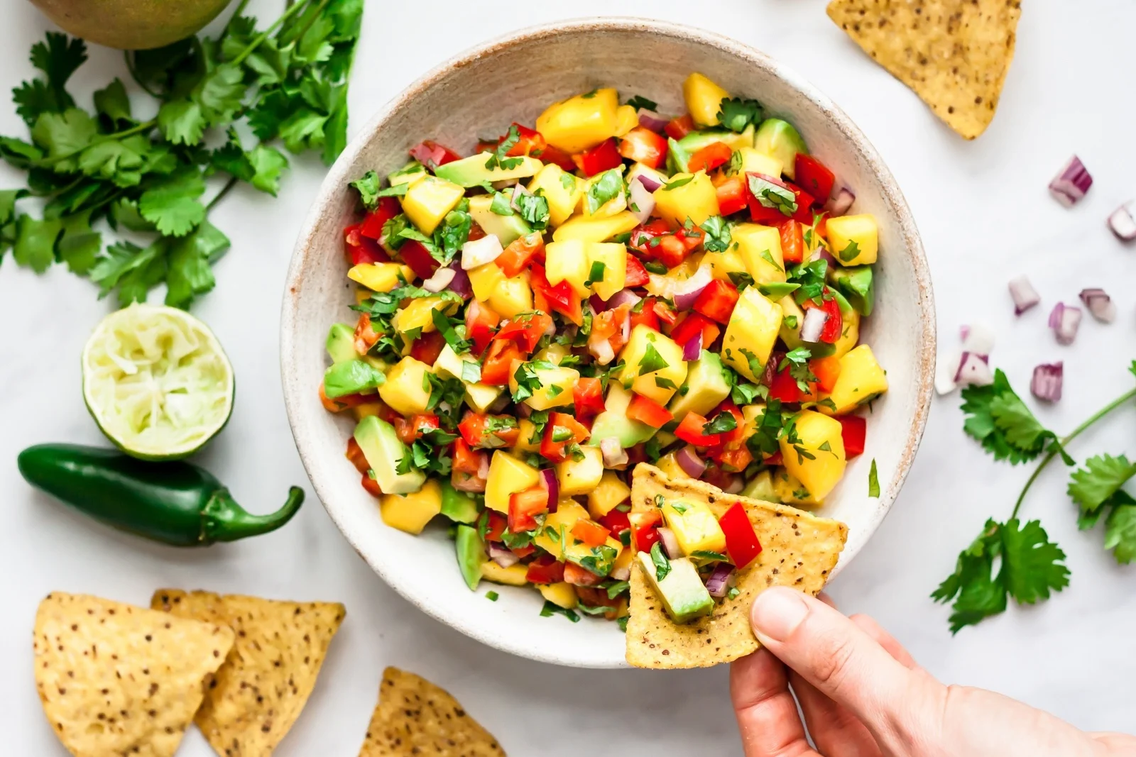 Fresh Mango Salsa Recipe (perfect for dipping & topping!)